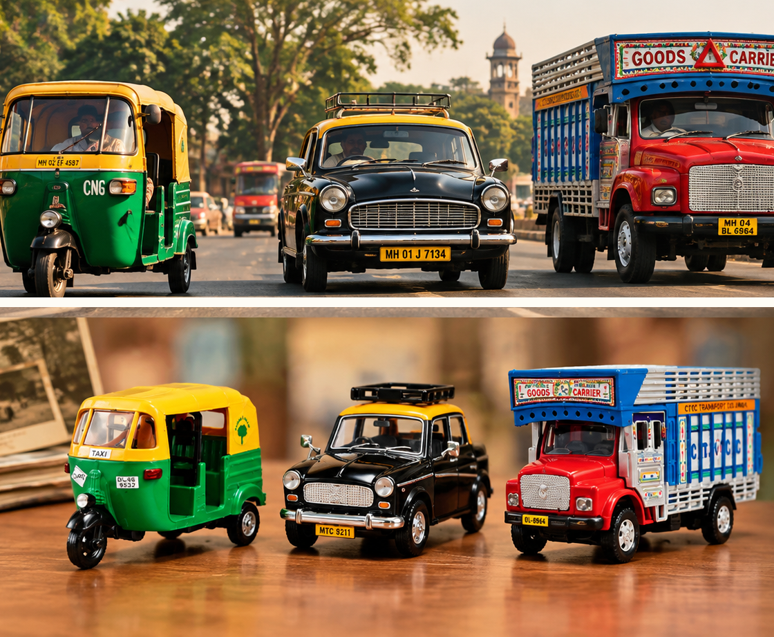 The real vehicle beside the Centy miniature